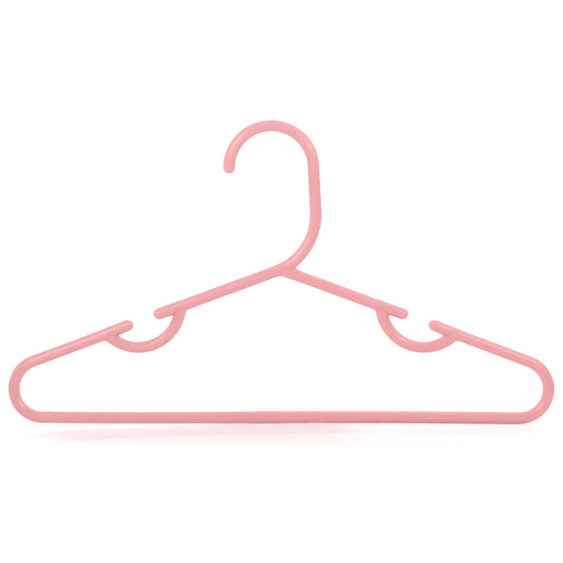 NewNest Australia - HANGERWORLD 20 Pink 11.4inch Plastic Kids Coat Clothes Garment Pants Skirt Bar Baby Toddler Hangers 