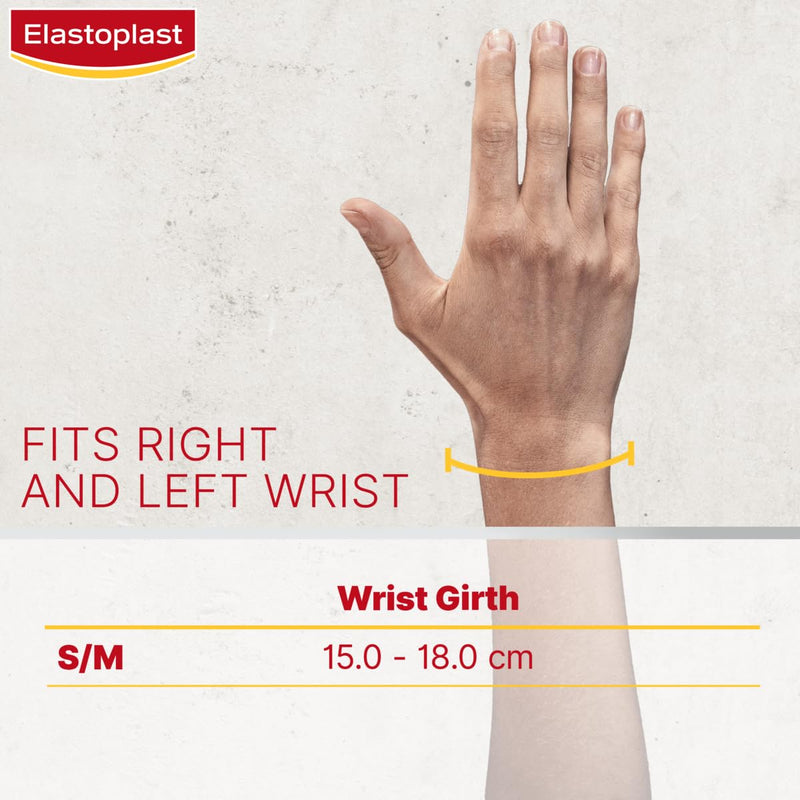 Elastoplast Advanced Performance Wrist Support, Flexible Wrist Brace for Carpal Tunnel, Tendonitis, Sprains, Strains, Arthritis, Medical-Grade Left & Right Hand Support, Size S/M - NewNest Australia