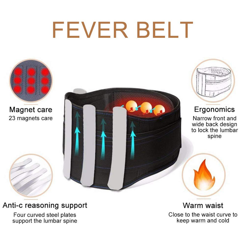 Cricia Magnetic Field Therapy Lumbar Support Belt, Self-Heating Back Support, Back Belt - NewNest Australia
