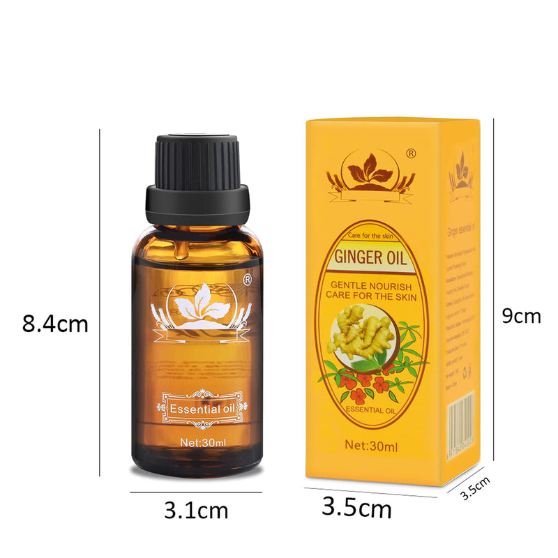 Ownest 3 Pack Ginger Massage Oil,100% Pure Natural Lymphatic Drainage Ginger Oil,SPA Massage Oils,Repelling Cold and Relaxing Active Oil-30ml - NewNest Australia