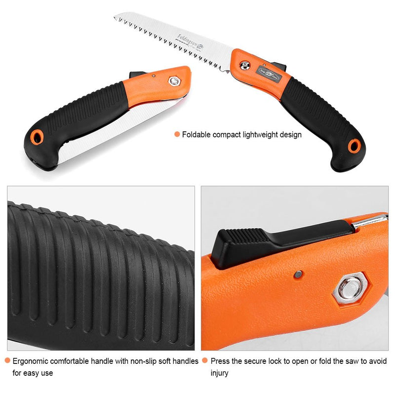 Acogedor Pruning Saw，Portable Manual Pruning Saw，Foldable Hand Saw with Anti-Slip Handle， for Cutting Branches, Trees, Wood, Bone， Trimming Branches, Camping, Clearing Forest Trails. - NewNest Australia