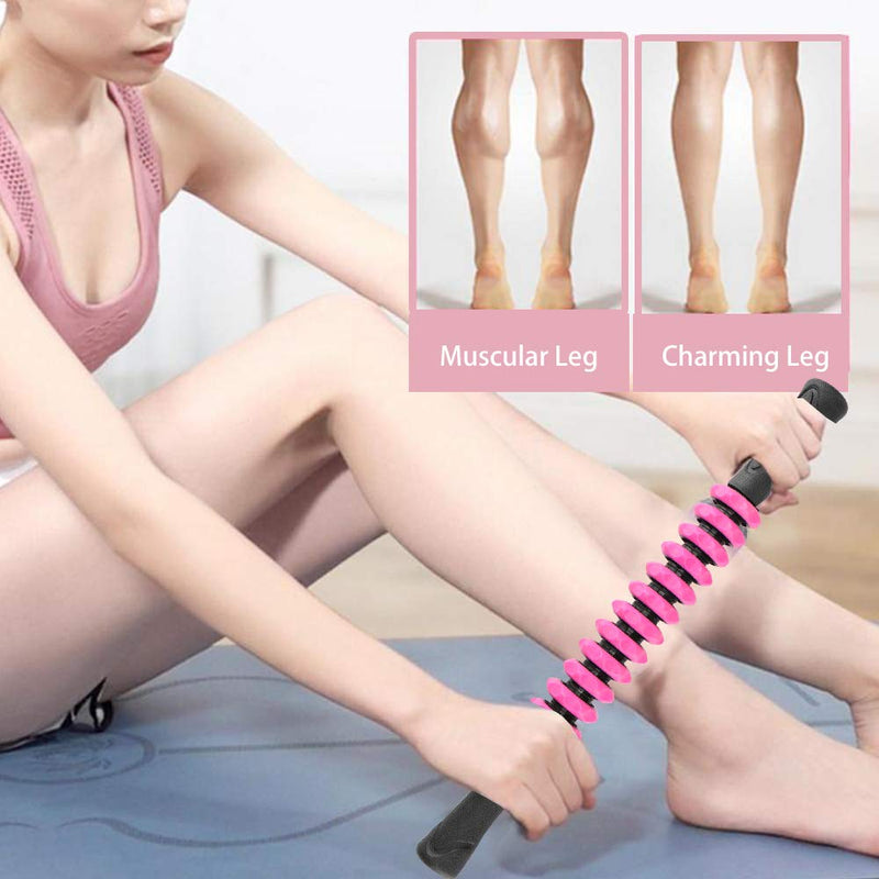 Professional Muscle Roller Stick For Release Sore Muscle, 2019 New Style Leg Gym Hand Muscle Rollers(Rose Red) Rose Red - NewNest Australia