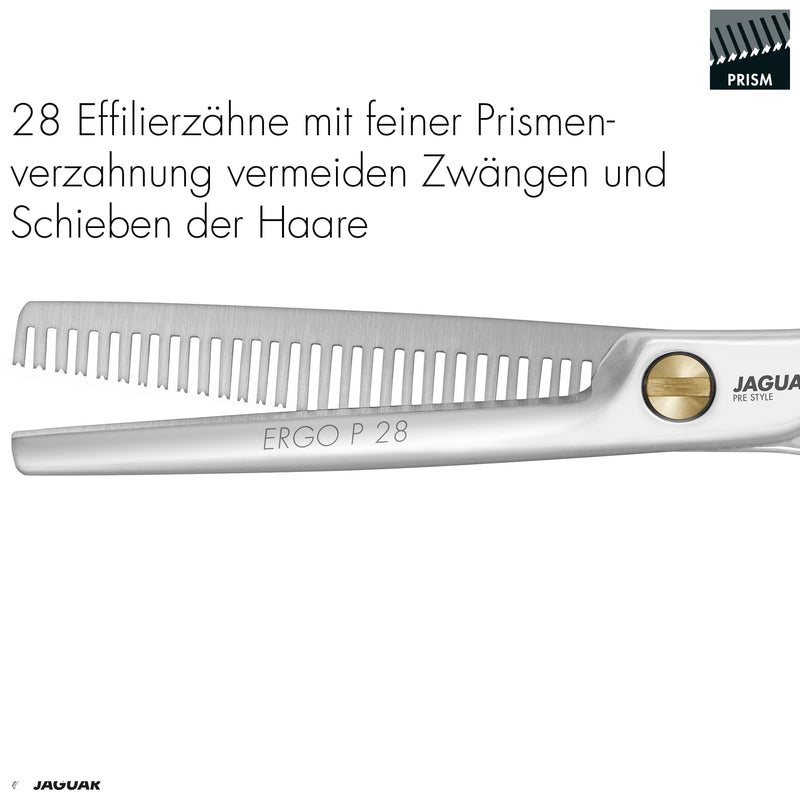 JAGUAR modeling scissors PRE STYLE ERGO P 28 5.5" | texturing scissors with 28 thinning teeth in classic design | polished | Made in Germany - NewNest Australia