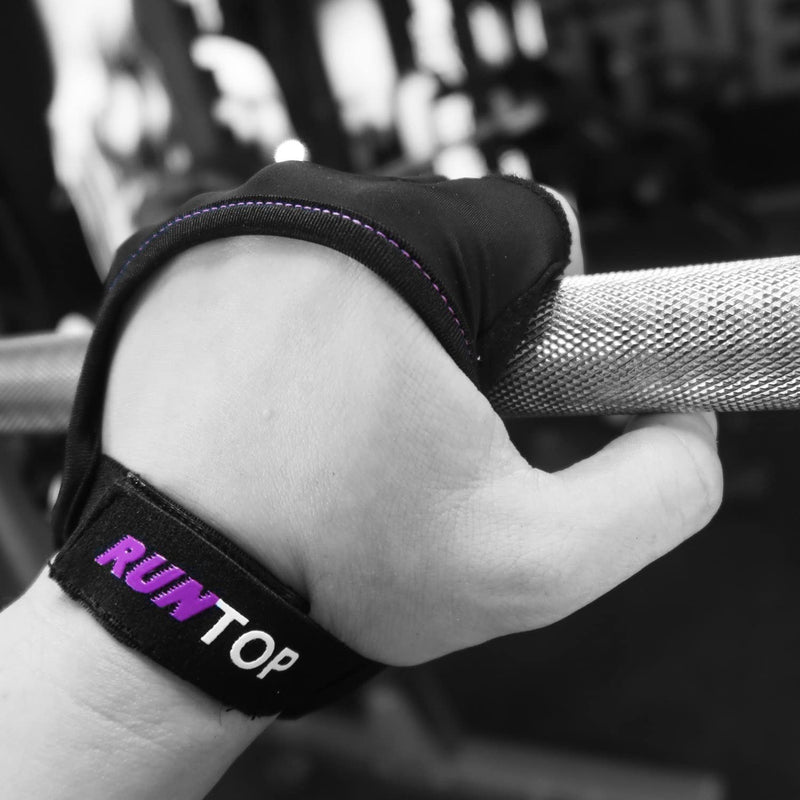 RUNTOP Workout Grip Gloves Cross Training WODS Fitness Gym Yoga Exercise Weight Lifting Powerlifting Bodybuilding Hand Palm Protect Men Women Pink (New Version) Small - NewNest Australia