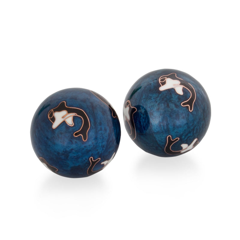 Meditation Qi-Gong balls with sound work | sound balls | Yin Yang | Design dolphin | different diameters (Ø 45 mm) - NewNest Australia