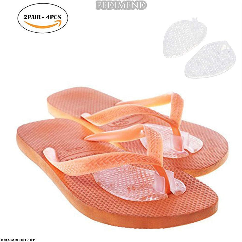 PEDIMEND Self-Adhesive Ball of Foot Cushion Shoe Pads (2PAIR) - Flip-Flop Sandal Pads - Gel Pads Reduce Foot Pain - Metatarsal Cushions - Prevent Foot Burning/Cuticle/Corns/Callus - Foot Care - NewNest Australia