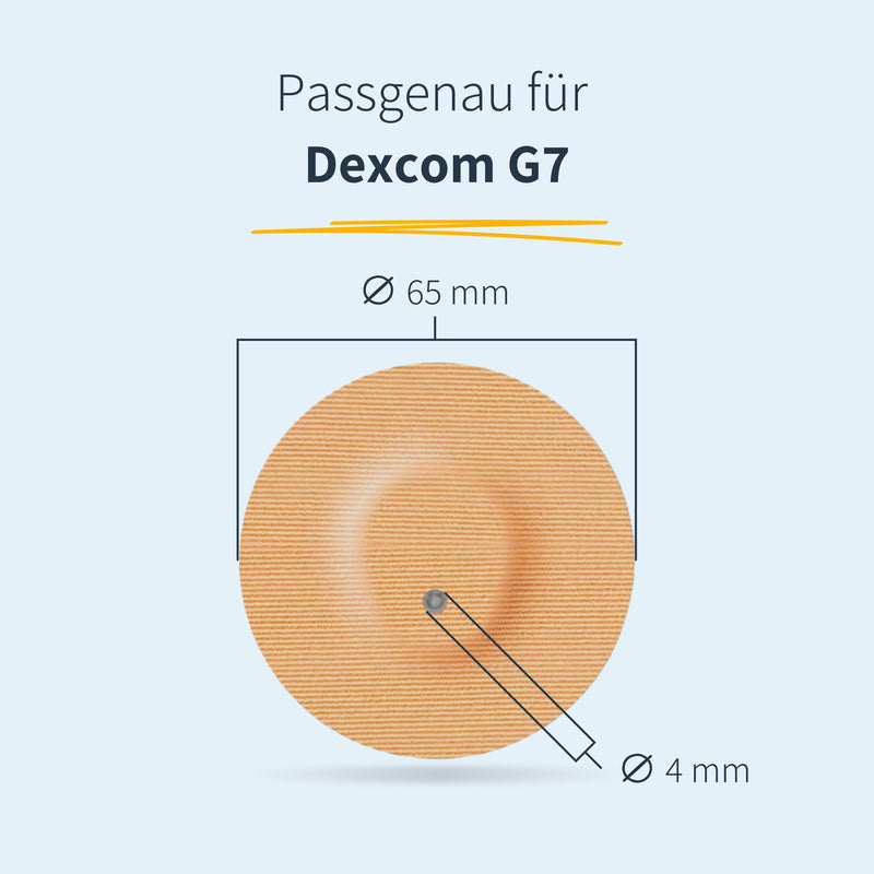Mysweetstitch - 25 X Dexcom G7 Plasters With Ventilation Hole - Made In Germany | Skin-Friendly, Waterproof, Breathable | Outer Diameter 65 Mm, Inner Diameter 4 Mm | Black - NewNest Australia