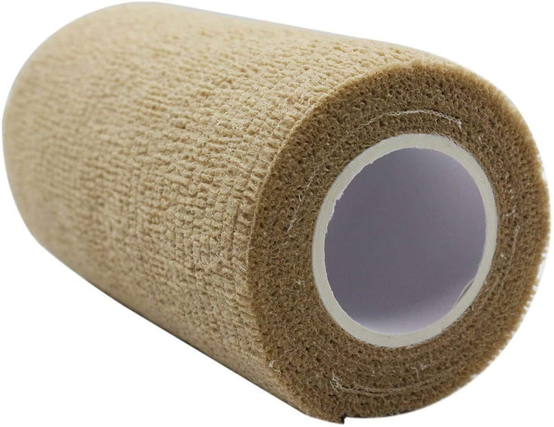 Pintomed Self-Adhesive Bandage Stretched - 10 X Beige Bandages Rolls - 10 Cm X 4.5 M Cohesive Bandage Bandage Fixation Bandage Self-Adhesive Health Plaster Sports Tape Piece For Wrist Leg Arm Vet Wrap - NewNest Australia