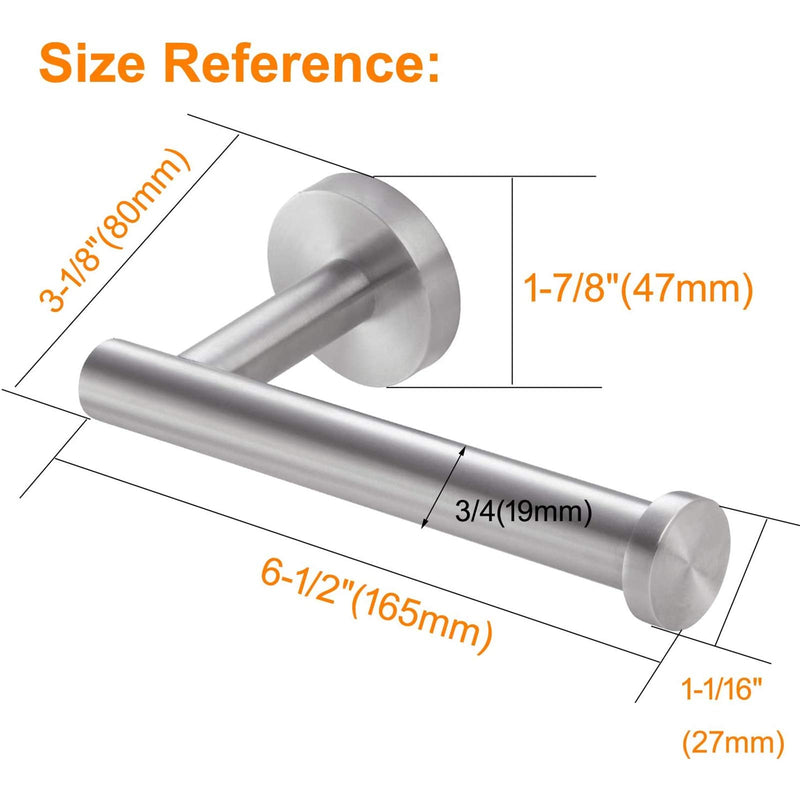 Nolimas Brushed Nickel Toilet Paper Holder SUS304 Stainless Steel Half Open Round Silver Wall Mounted Rustfree Bathroom Hotel 5 inch TP Holder Kitchen Washroom Tissue Roll Dispenser 1Pack - NewNest Australia