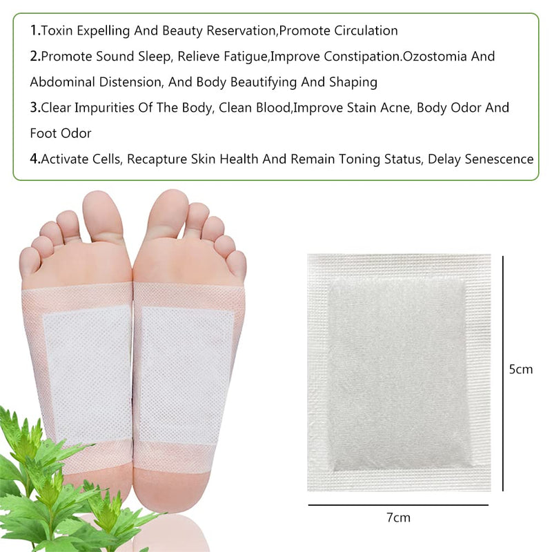 SEGMINISMART Detox foot plasters, foot plasters for detoxification, detox plasters foot, detoxification plasters feet, foot care pads with fatigue, relieve sleep, improve sleep, 20 pieces, white - NewNest Australia