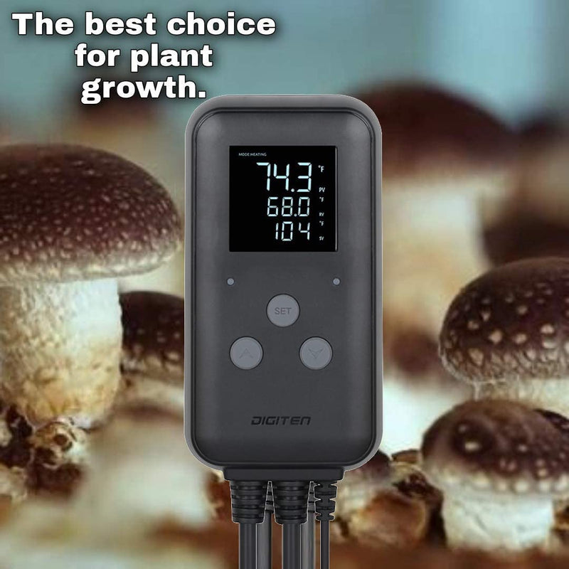 Greenhouse Temperature Controller Digital Waterproof Thermostat for Home Brewing Fermentation Breeding Incubation Greenhouse Terrarium, Heating & Cooling Outlet Temperature Controller 110V 10A 1100W - NewNest Australia