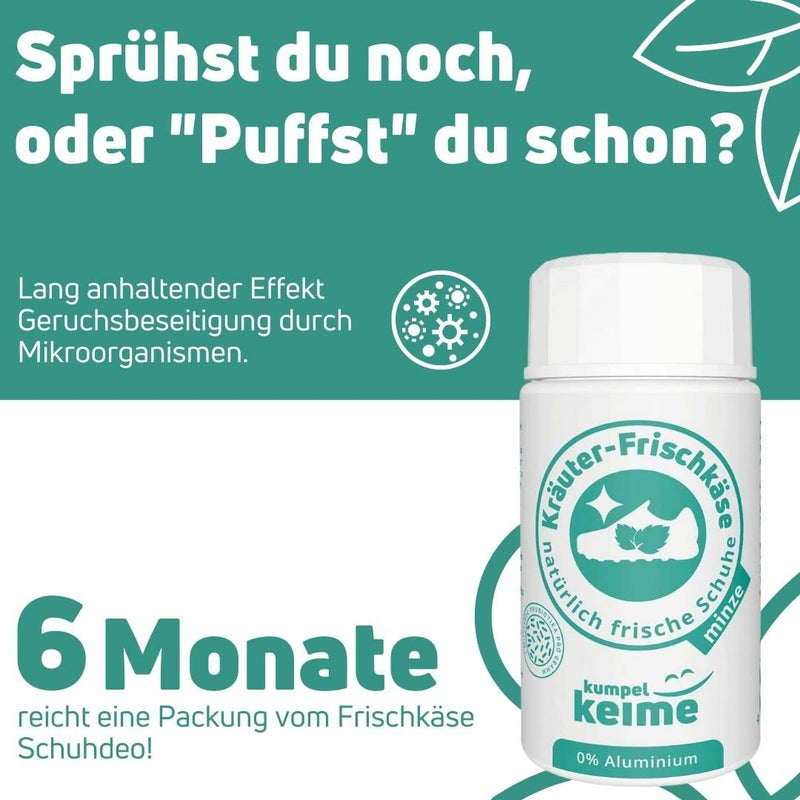 Shoe Deodorant Herbal Cream Cheese Mint - The Microbiological Shoe Powder Against Foot Odor - Freshness For Work Shoes, Safety Shoes, Sports Shoes & More - 6 Months Neutral Shoe Climate - NewNest Australia