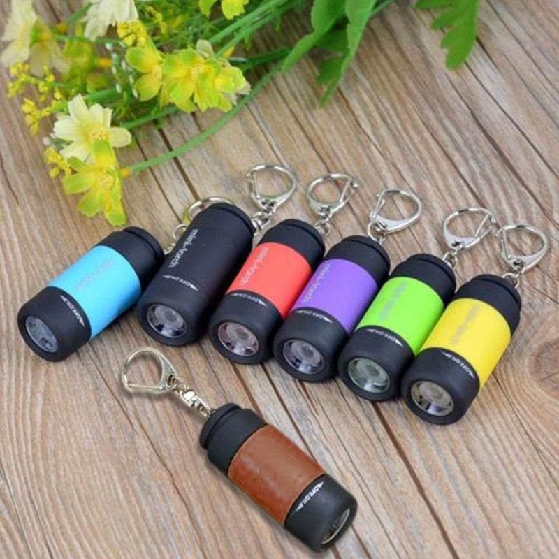 Mini Keychain Flashlight, 50 Lumen USB Rechargeable Small Pocket LED Torch Flashlight (7 pack) 7pcs #B12 - NewNest Australia