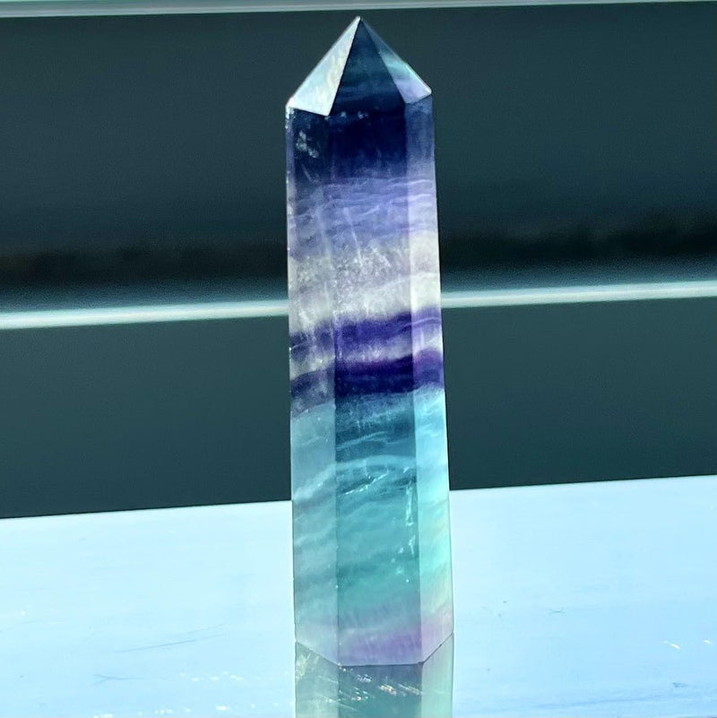 XIANNVXI 2" Fluorite Crystal Wand Healing Crystals Wand Tower Natural Gemstone Hexagonal Point Wand for Reiki Meditation Therapy Energy Direction - NewNest Australia