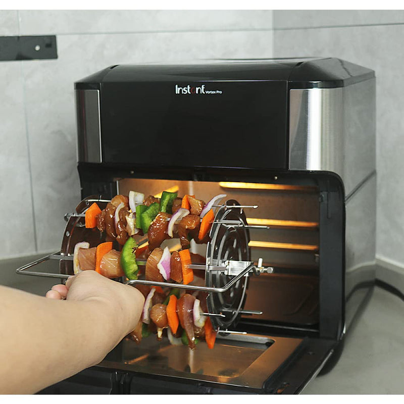Kispog Rotisserie Skewers, Stainless Steel Replacement Rotisserie Skewers Rack Skewers Cage for Air Fryer Oven, Compatible with Instant Vortex Pro and Plus 10 Quart - NewNest Australia