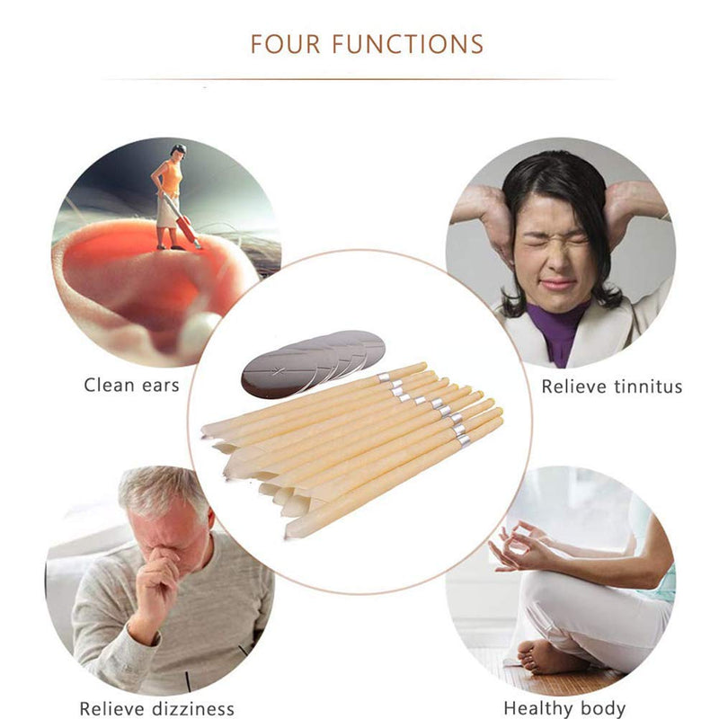 Ear Candles For Ear Wax Removal, Colorful Natural Beeswax Fragrance, Organic Plant Material, Hollow Cone Candles With Discs For Ear Protection, Relaxation And Cleaning, 12 Items - NewNest Australia