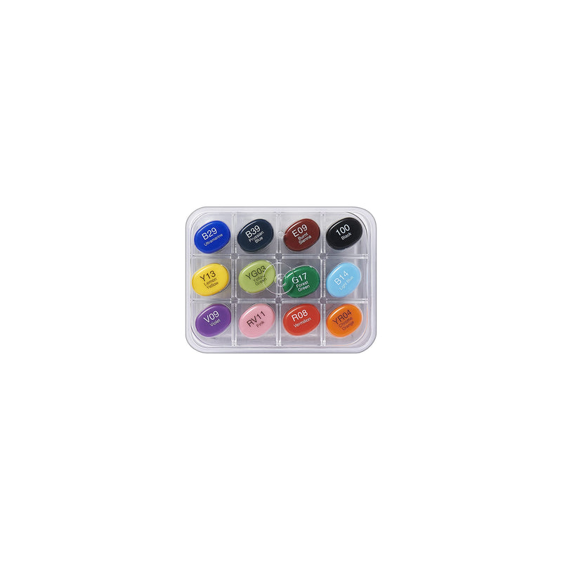 Copic Alcohol Sketch Marker Set, 12, Basic Colors Count - NewNest Australia