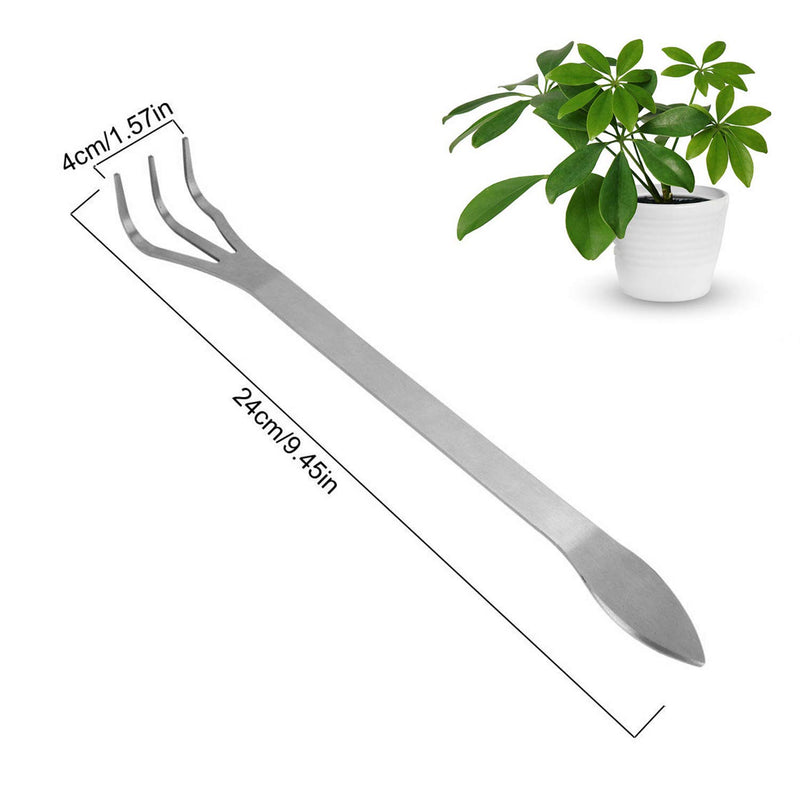 Stainless Steel Root Rake 3-Prong Loosen Soil Bonsai Tree Tools with Ergonomic Handle for Outdoor - NewNest Australia