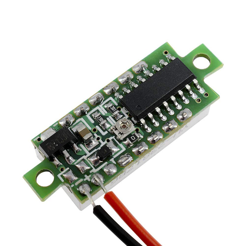 Diymore 10pcs Mini Digital 0.28" 2 Wire LED Panel Display Voltage Tester Voltmeter DC Volt Meter (Green) Green - NewNest Australia