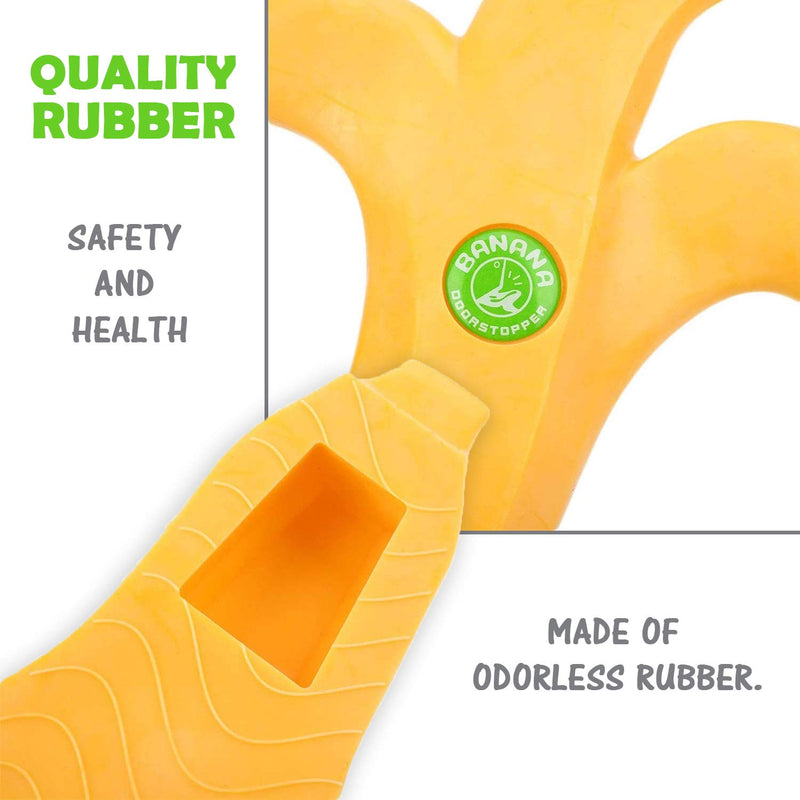 Banana Door Stop - Novelty Cute Funny Fruit-Shaped Designer Door Wedge Stopper - Interesting Home Furnishing Rubber Banana Door Block - Ideal for Any Floor Surface of Home, Office or Hotel - NewNest Australia