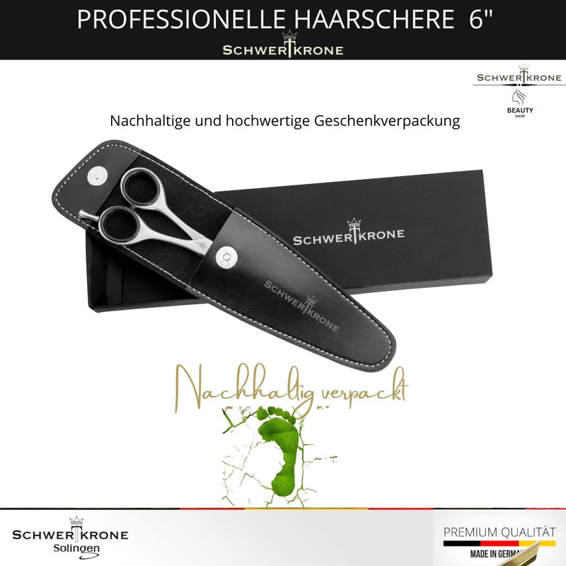 Schwertkrone hair cutting scissors hairdressing scissors made of stainless steel made in Germany, silver - NewNest Australia