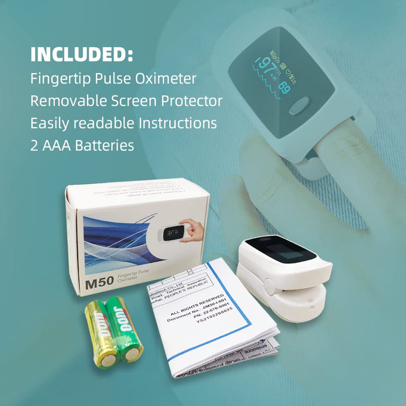 BLT M70B Oxygen Monitor Finger Adults, Fingertip Pulse Oximeter CE Mark Approved, Meet UK Standard, SpO2 Blood Oxygen Saturation Sats Monitor with Heart Rate and Perfusion Index (Includes Batteries) - NewNest Australia