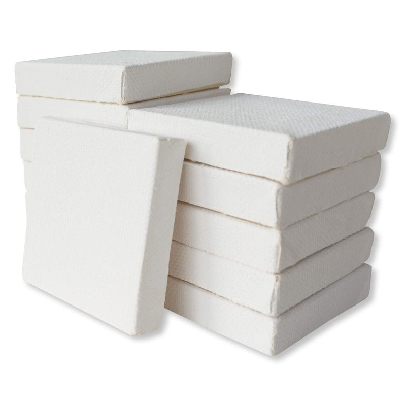LWR CRAFTS Mini Stretched Canvas 2" X 2" Pack of 12 2"x2"x12 - NewNest Australia