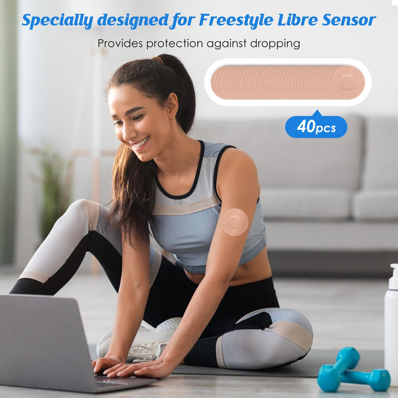 Pack Of 40 Freestyle Libre 3 Plasters, Waterproof, Breathable, Plasters For Freestyle Libre 1, 2 & 3, Skin-Friendly Plasters For Swimming & Bath, Brown Youshares - NewNest Australia