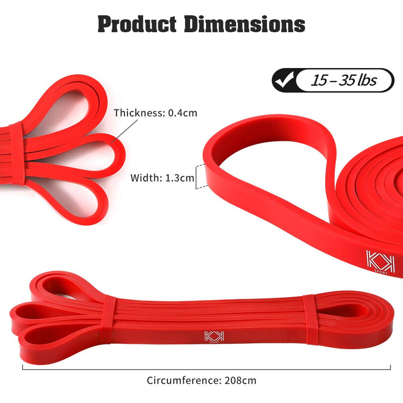 KK Resistance Bands, Pull Up Resistance Bands for men and women, fitness exercise bands, Pull up and stretch resistance Workout Bands in a variety of strengths. Suitable for home, gym, yoga, physical therapy. Red: 15 – 35 lbs - NewNest Australia