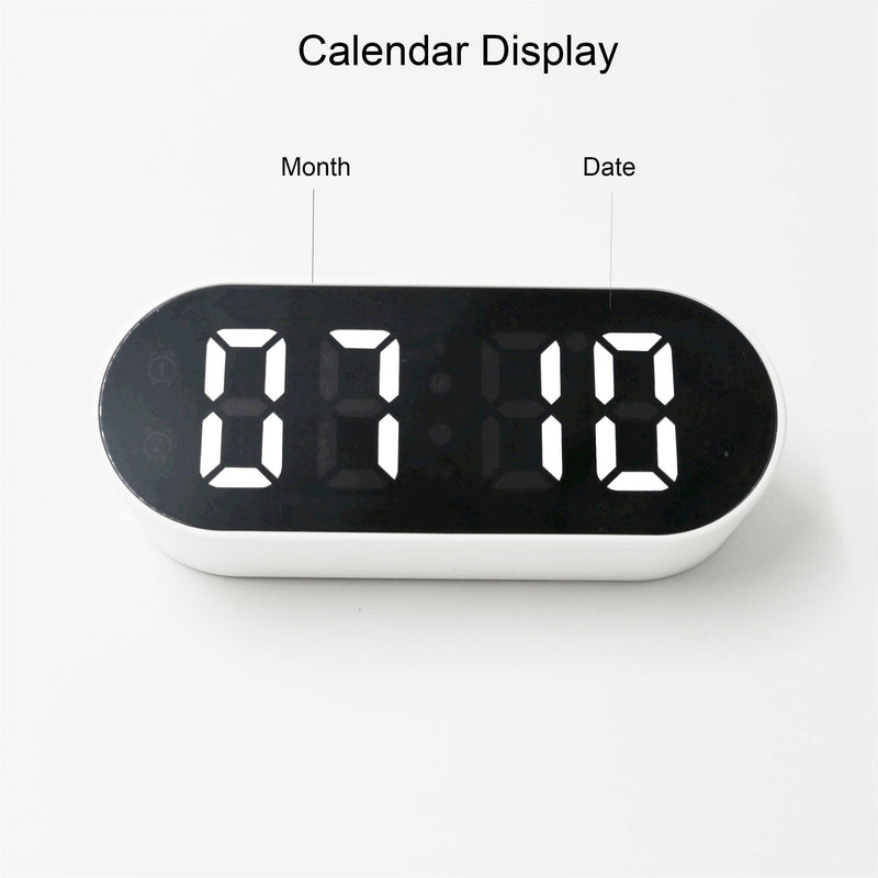 SHELLHOME Small LED Alarm Clock with Adjustable Volume, Calender, Temperature,Timer for Home, Office - NewNest Australia