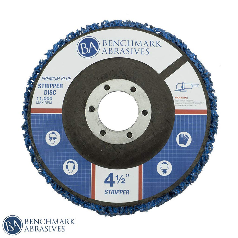 5 Pack - 4.5-Inch x 7/8-Inch Benchmark Abrasives Easy Strip Discs Clean & Remove Paint, Rust and Oxidation (Long Life) Long Life - NewNest Australia