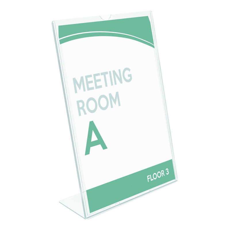 deflect-o Superior Image L-Frame Base Slanted Desktop Sign Holder, Plastic, 8.5 x 11 Inches (590101) - NewNest Australia
