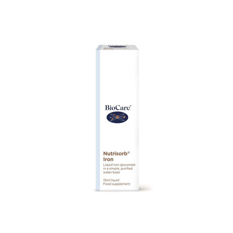 BioCare Nutrisorb Iron | Liquid Iron Gluconate in a Simple, Purified Water Base | Helps Form Red Blood Cells, Supports Energy and Reduces Tiredness and Fatigue | Vegan Friendly | 15 ml - NewNest Australia