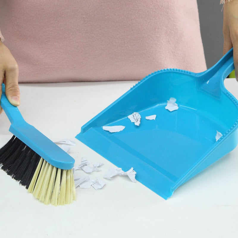 MR. SIGA Dustpan and Brush Set, Pack of 2 Set, Blue & Grey - NewNest Australia