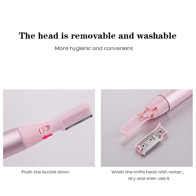 Upgraded Eyebrow Trimmer, Precision Eyebrow Razor for Women Electric Facial Hair Remover with Comb Eyebrow Epilator No Pulling Sensation Painless for Face Chin Upper-Lip Neck Peach-Fuzz - NewNest Australia