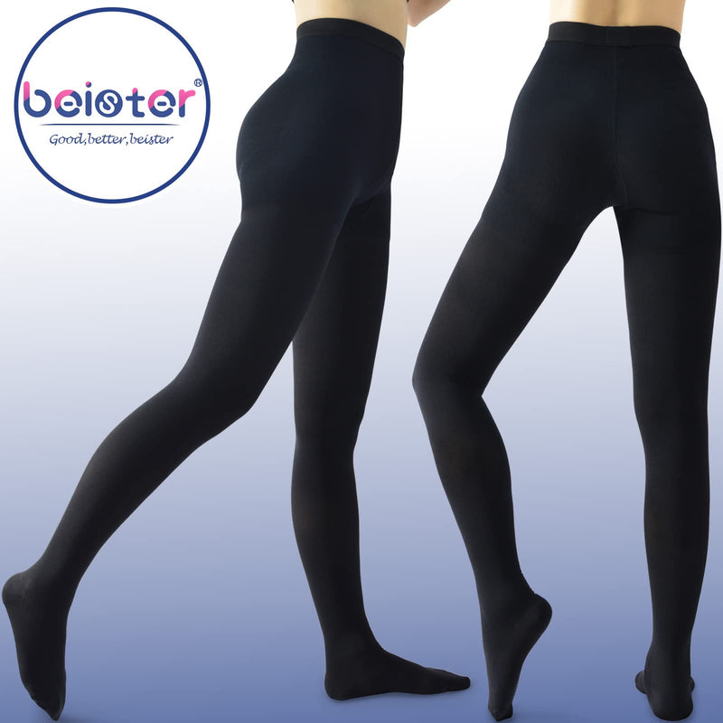 Beister Medical Compression Stockings Women'S Long 20-30 Mmhg Support Stockings Men'S Opaque Toe Wrap Compression Trousers Class 2 Solid Support For Varicose Veins, Oedema, Black - NewNest Australia