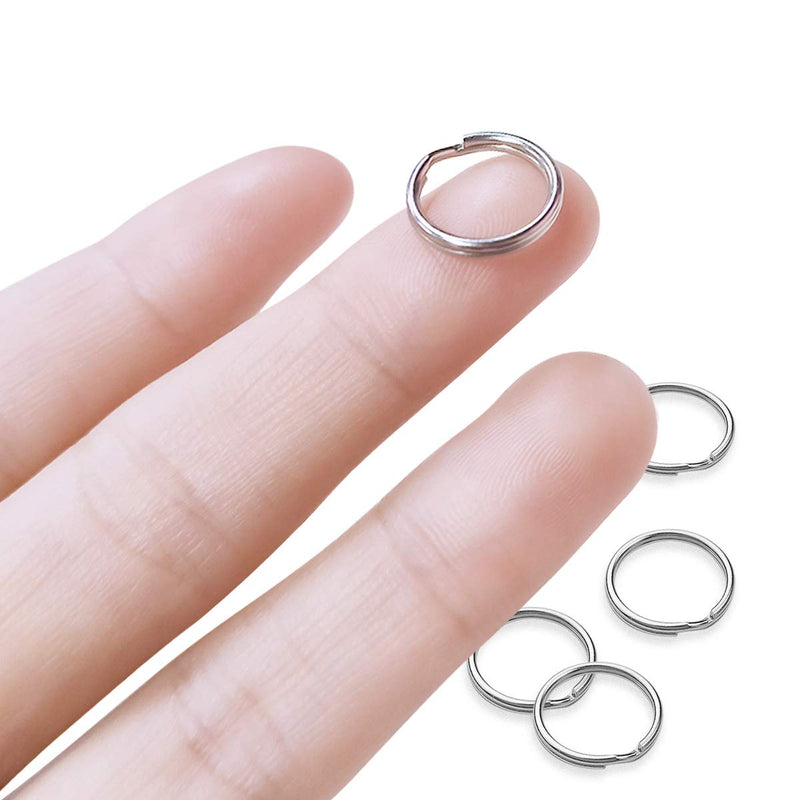 100 Pcs Split Ring, Small Key Rings Bulk Split Keychain Rings DIY Craft Metal Keychain Connector Accessories (12mm) 12mm - NewNest Australia