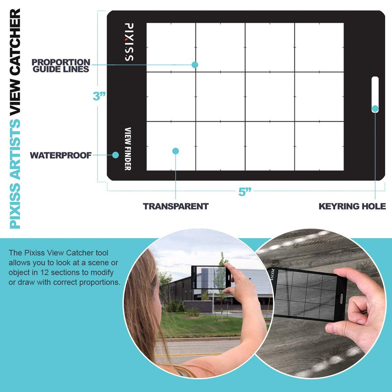 Proportional Divider Drawing Tool for Artists by Pixiss, Gray Scale Value Finder, Color Wheel and Artists View Catcher Finder - NewNest Australia