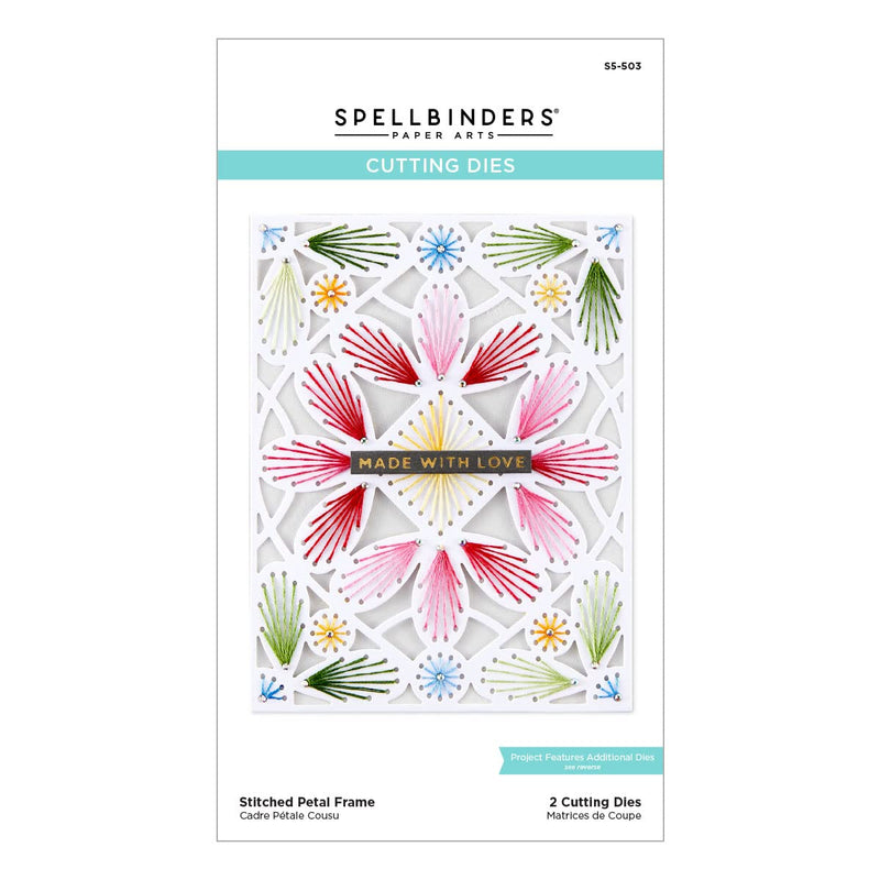 Spellbinders Petal Frame Dies from The Spring Into Stitching Collection Etched Die Template, Bronze 48 Count - NewNest Australia