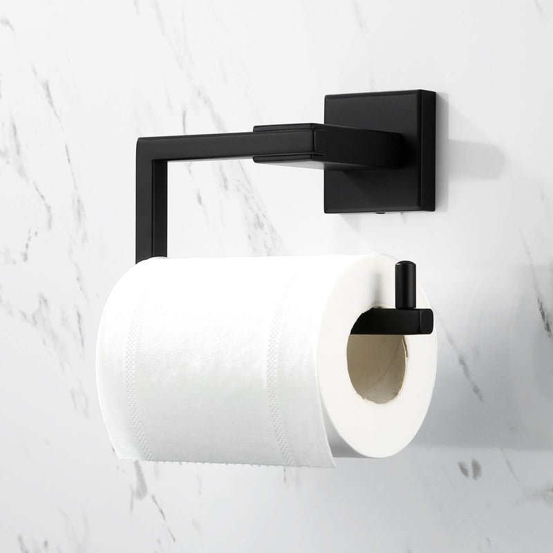 KES Matte Black Toilet Paper Roll Holder Toilet Tissue Holder Dispenser Rustproof SUS304 Stainless Steel Modern Square Style Wall Mount, A2470-BK Matt Black - NewNest Australia