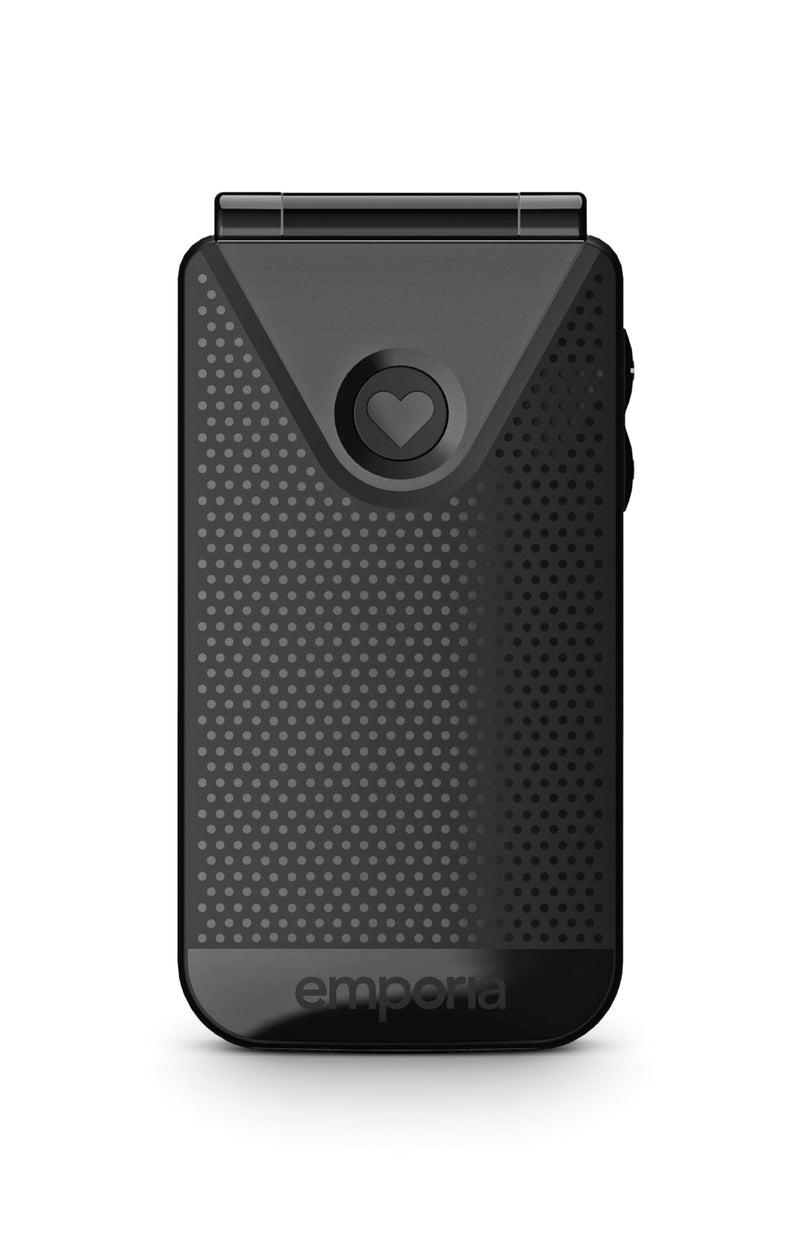 emporiaTALKglam senior cell phone, flip cell phone without contract, easy to use, cell phone with emergency call button, 2.4 inch display, black - NewNest Australia