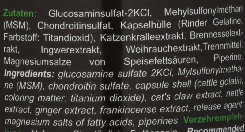 Zec+ Nutrition Arthro Essential - 150 Capsules With Glucosamine, Chondroitin, Msm & Frankincense Extract, Nutritional Supplement For Physical Stress Caused By Intensive Sports - NewNest Australia