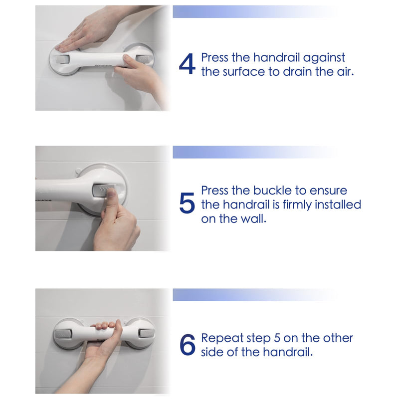 Newthinking Suction Bathroom Grab Rails, Hand Rail for Disabled, Portable Mobility Aids Safety Handle with Suction Cup Fitting, No Fixings Needed for Bathroom, Children and Disability Aids (1 Pack) 1 - NewNest Australia