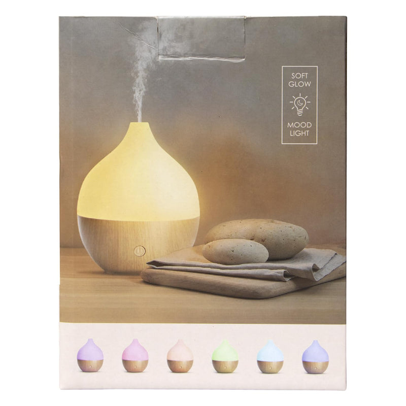 SALKING Aroma Diffuser, 100ml Small Ultrasonic Aromatherapy Diffuser for Essential Oils, with Automatic Shut-Off Function, Warm White Light White Wood Grain Diffuser for Home Office or Yoga - NewNest Australia