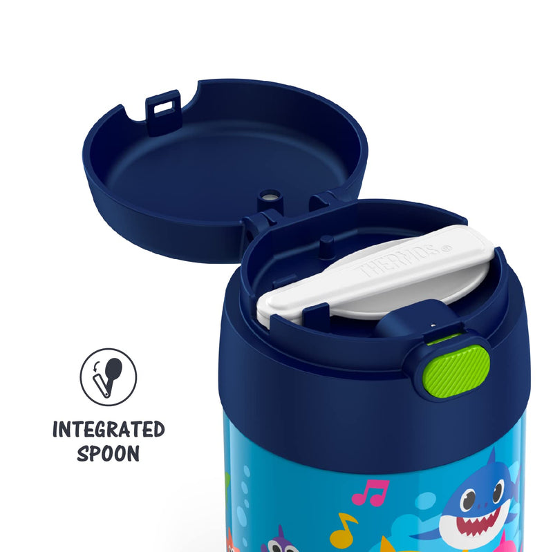 THERMOS FUNTAINER 10 Ounce Stainless Steel Vacuum Insulated Kids Food Jar with Spoon, Baby Shark - NewNest Australia