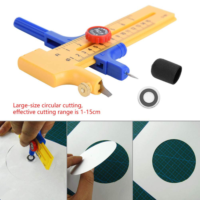 Adjustable Compass Circle Cutter Round Draw Picture Paper Craft Supplies Cutting Knife Tool - NewNest Australia