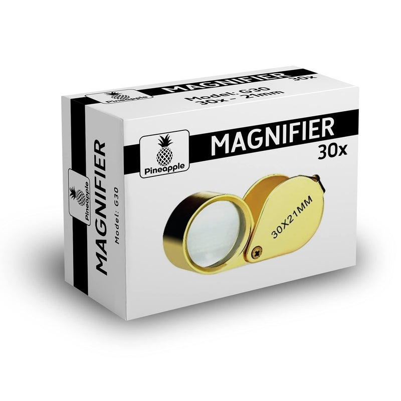 30X Jewelers Loupe Magnifier Foldable Pocket Magnifying Glass Jewelry Eye Loop for Jewelers, Gems, Diamonds, Plants, Coins (Gold) - NewNest Australia
