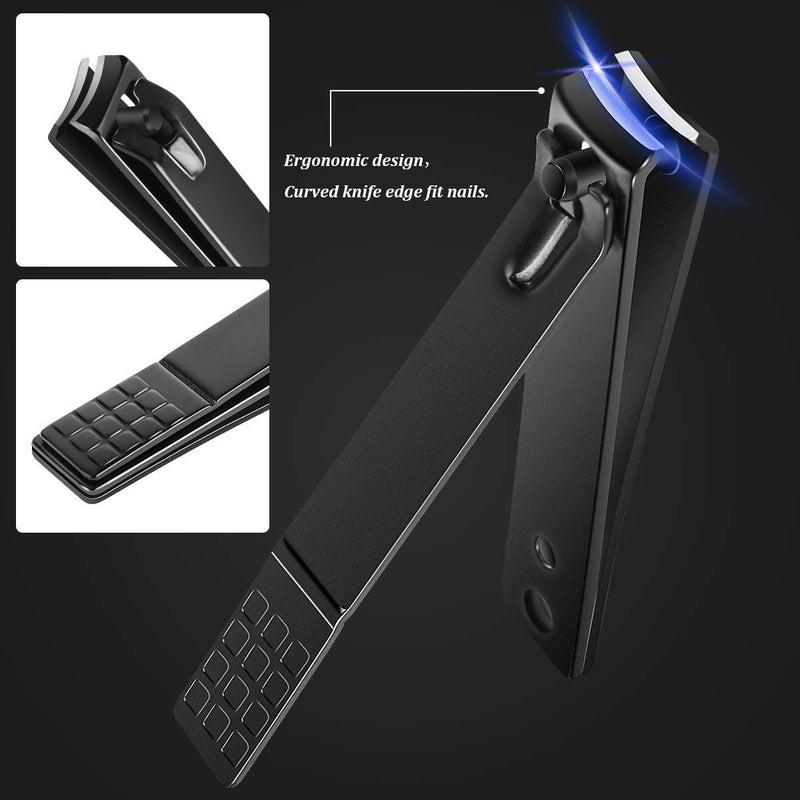 Nail Clipper Manicure Set, 7 In 1 Stainless Steel Professional Pedicure Kit Nail Scissors Grooming Kit with Black PU Leather Case for Travel & Home Use (Red Leather) red - NewNest Australia