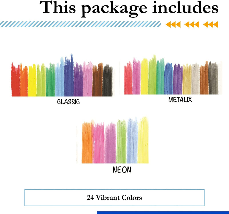 The Pencil Grip Kwik Stix Tempera Paint, Classic, Assorted 24 per Set 24 Count (Pack of 1) - NewNest Australia