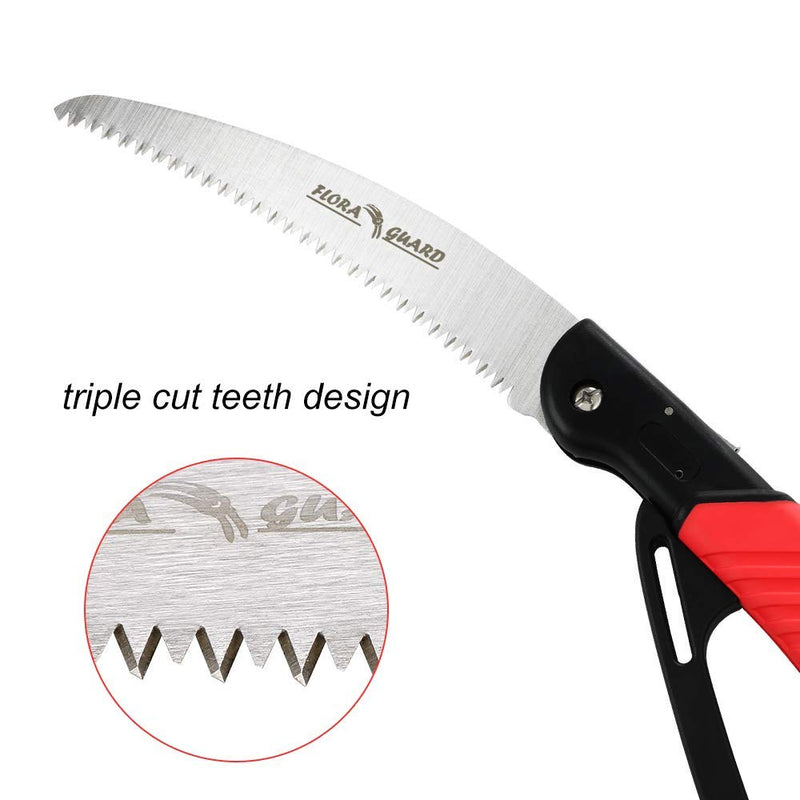 FLORA GUARD Hand Pruning Saws 9 Inch Folding Saw with Non-Slip Handles and Safey Lock, Quality Made for Real Work - NewNest Australia